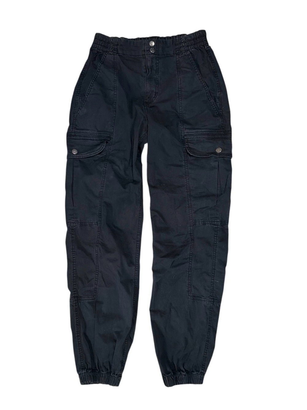 Garage Black Cargo Jogger Pants Women’s XS Elastic Waist Stretch Utility Y2K